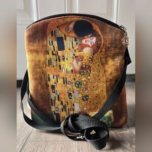 Klimt The Kiss Hipster Artistic Shoulder Bag With Rhinestones Gustav Klimt